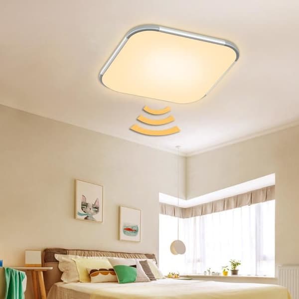 LED Taklampa - LARS360 - Modern Modell - 24W - Rörelsedetektor - Varm Vit