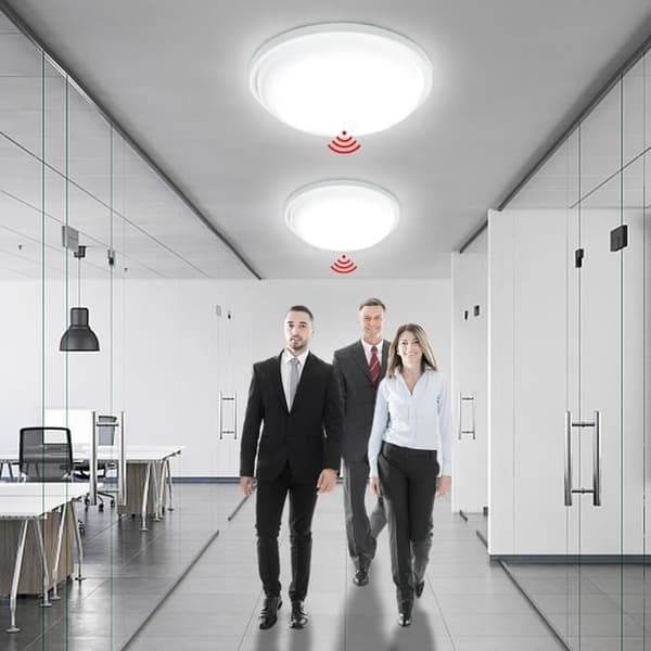 LARS360 15W LED taklampa med rörelsedetektor - Cool White