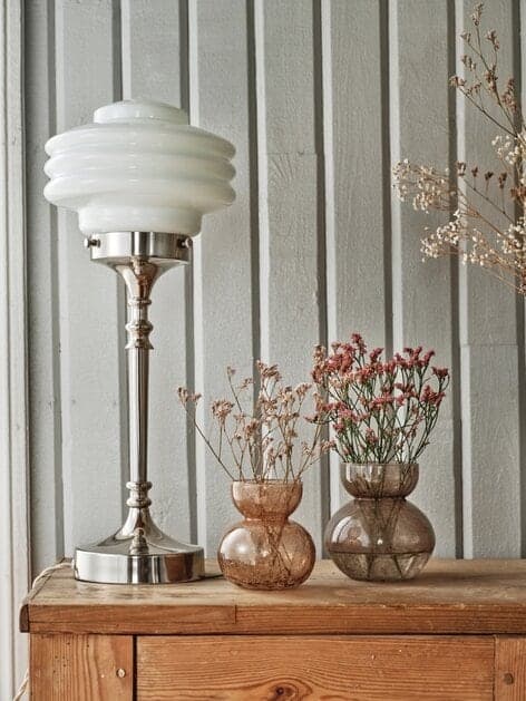 Bordslampa Valter Nickel/Opal Vit