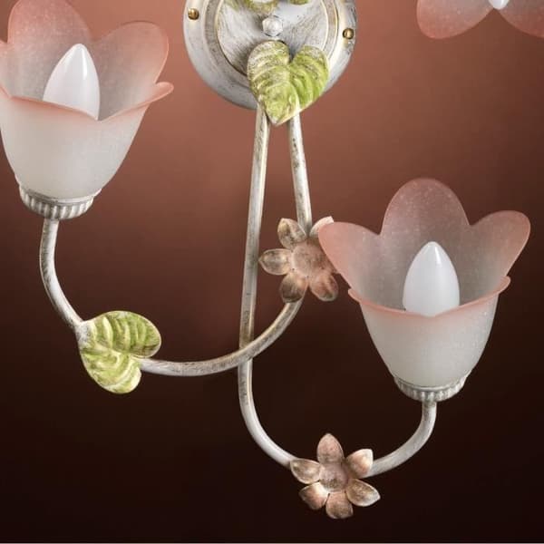Onli D'ORO Halvsänkt taklampa med flera armar, glasskärm, 4x E14