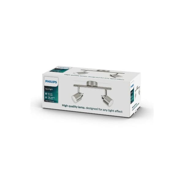 PHILIPS justerbar taklampa - 2 spots - GU10 - metall - 93501