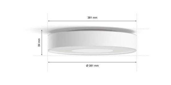 Philips Hue White and Color Ambiance Infunder Medium Ceiling Light, White