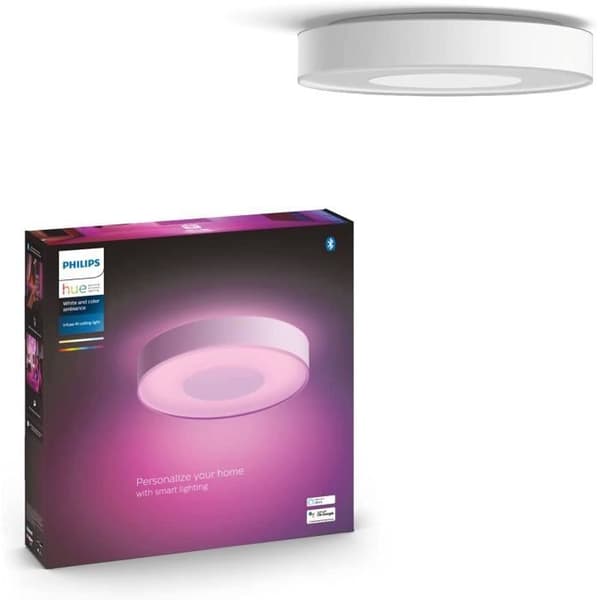 Philips Hue White and Color Ambiance Infunder Medium Ceiling Light, White