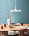Miniatyrbild 4 av 9: Pendellampa LED Taklampa Vit Metallskärm Öppen Glödlampa Belysning Hängande Ljus