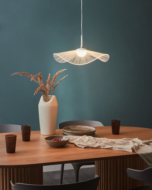 Pendellampa LED Taklampa Vit Metallskärm Öppen Glödlampa Belysning Hängande Ljus