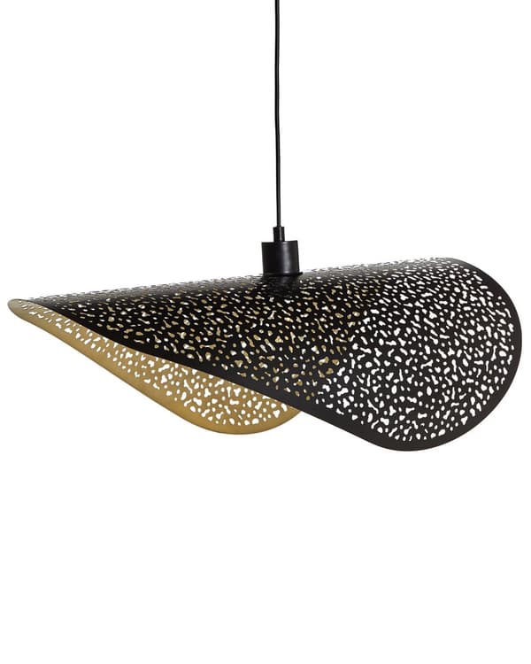 Taklampa Hängande Lampa Pendellampa Belysning Järn Metallskärm Svart Mahi