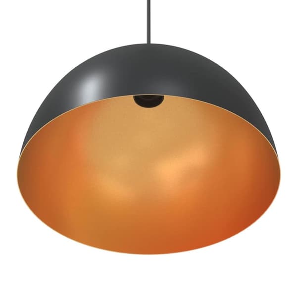 vidaXL pendellamper 2 stk højdejusterbar E27 Ø 30 cm metal sort