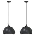 Miniatyrbillede 1 af 11: vidaXL pendellamper 2 stk højdejusterbar E27 Ø 30 cm metal sort