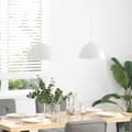 Miniatyrbild 4 av 11: vidaXL Pendellampa 2 st höjdjusterbar E27 vit Ø 30 cm metall