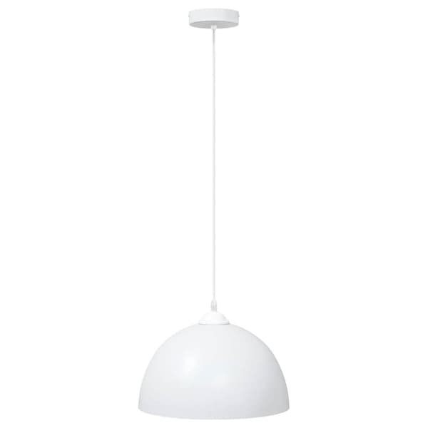 vidaXL Pendellampa 2 st höjdjusterbar E27 vit Ø 30 cm metall