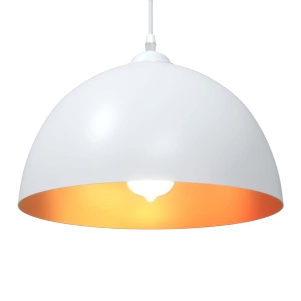 vidaXL Pendellampa 2 st höjdjusterbar E27 vit Ø 30 cm metall