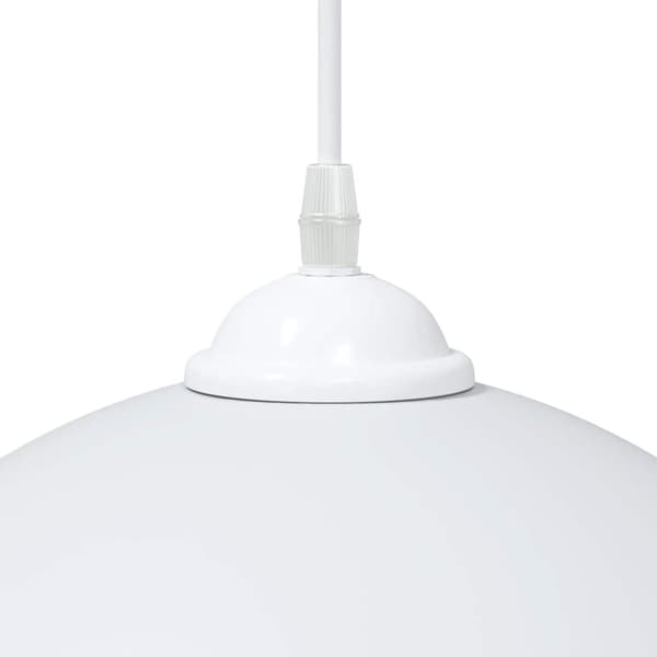 vidaXL Pendellampa 2 st höjdjusterbar E27 vit Ø 30 cm metall