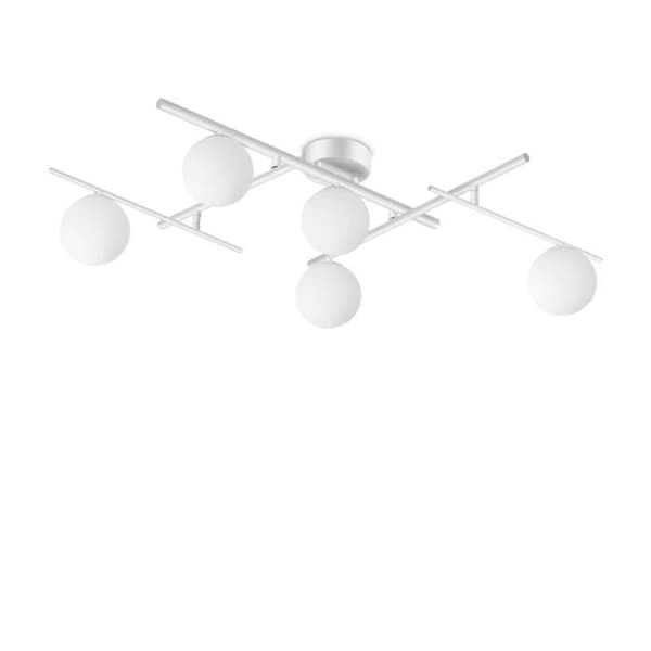 Plafonnier Globe - Ideal Lux - ATLAS - 5 Ljus - Metall - Glas - Vit