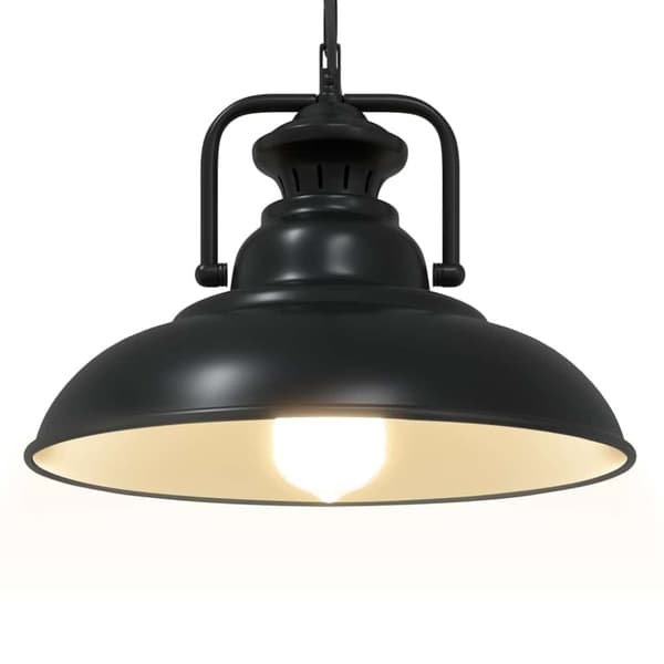 vidaXL Taklampa E27 svart Ø 31 cm järn