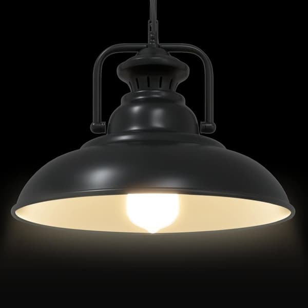 vidaXL Taklampa E27 svart Ø 31 cm järn