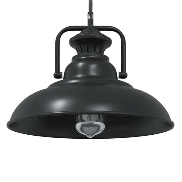 vidaXL Taklampa E27 svart Ø 31 cm järn