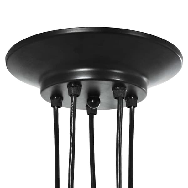 vidaXL Pendellampa med 5 lamphållare E27 svart metall