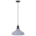 Miniatyrbilde 1 av 11: vidaXL Pendellampe høydejusterbar E27 glans grå Ø 31 cm metall