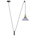 Miniatyrbild 3 av 11: vidaXL Taklampa höjdjusterbar E27 glansgrå Ø 22 cm metall