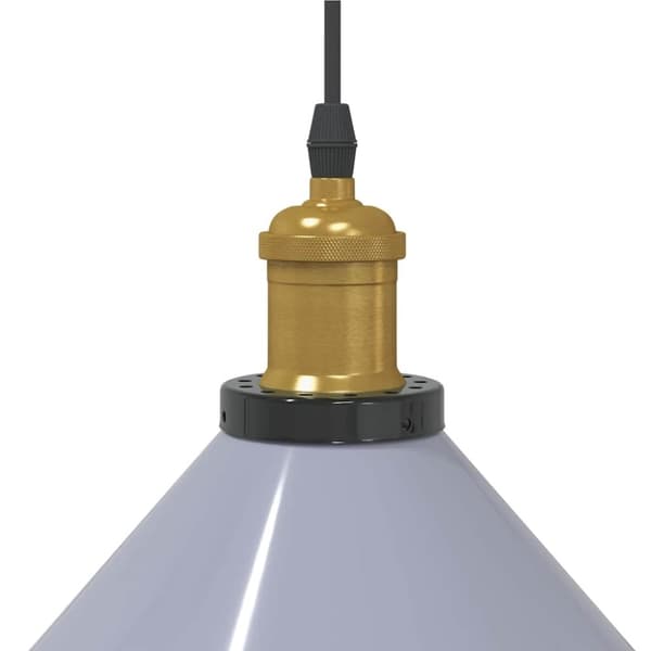 vidaXL Taklampa höjdjusterbar E27 glansgrå Ø 22 cm metall