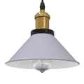 Miniatyrbild 2 av 11: vidaXL Taklampa höjdjusterbar E27 glansgrå Ø 22 cm metall