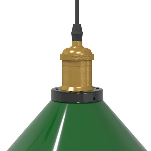 vidaXL Pendellampe høydejusterbar E27 glans grønn Ø 22 cm metall