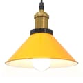 Miniatyrbild 6 av 11: vidaXL taklampa höjdjusterbar E27 glans gul Ø 22 cm metall