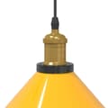 Miniatyrbild 9 av 11: vidaXL taklampa höjdjusterbar E27 glans gul Ø 22 cm metall