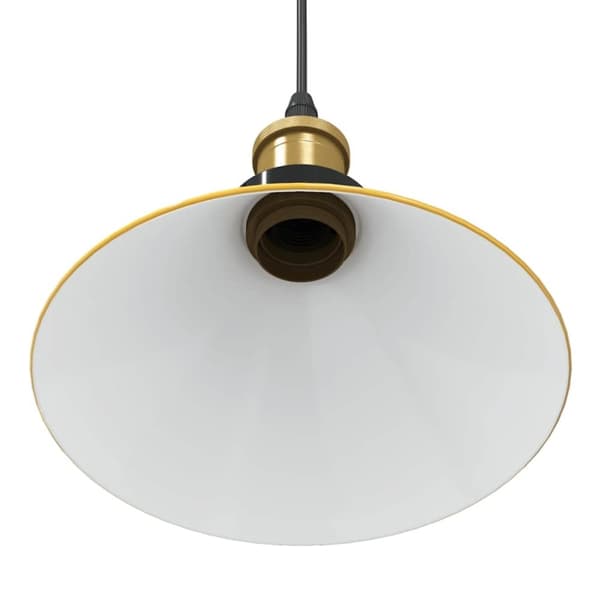 vidaXL taklampa höjdjusterbar E27 glans gul Ø 22 cm metall