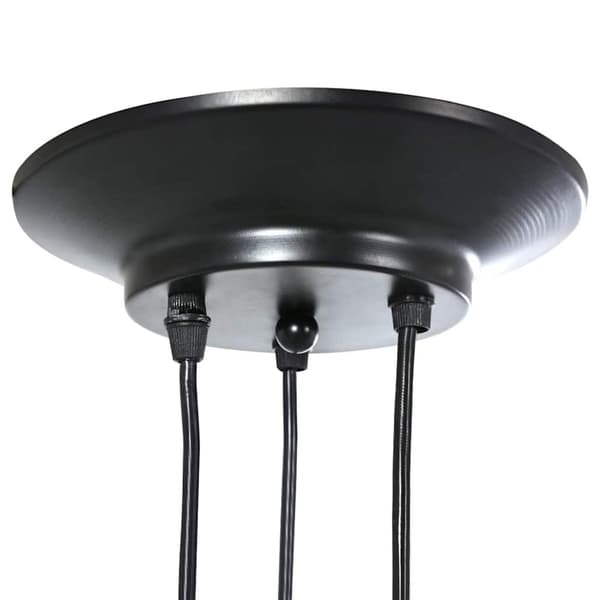 vidaXL Pendellampe med 3 lampeholdere E27 svart metal