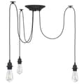 Miniatyrbilde 2 av 11: vidaXL Pendellampe med 3 lampeholdere E27 svart metal