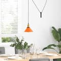 Miniatyrbild 4 av 11: vidaXL Taklampa höjdjusterbar E27 glans orange Ø 22 cm metall