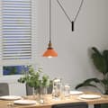 Miniatyrbild 5 av 11: vidaXL Taklampa höjdjusterbar E27 glans orange Ø 22 cm metall