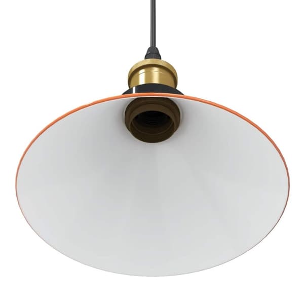 vidaXL Taklampa höjdjusterbar E27 glans orange Ø 22 cm metall