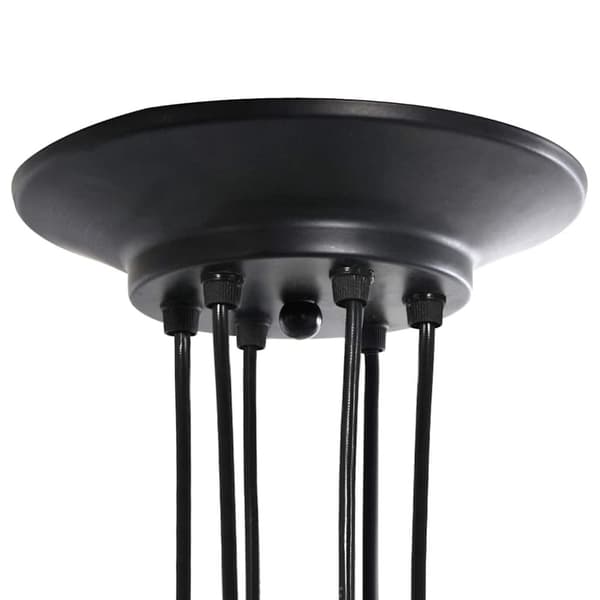 vidaXL Pendellampa med 6 lamphållare E27 svart metall