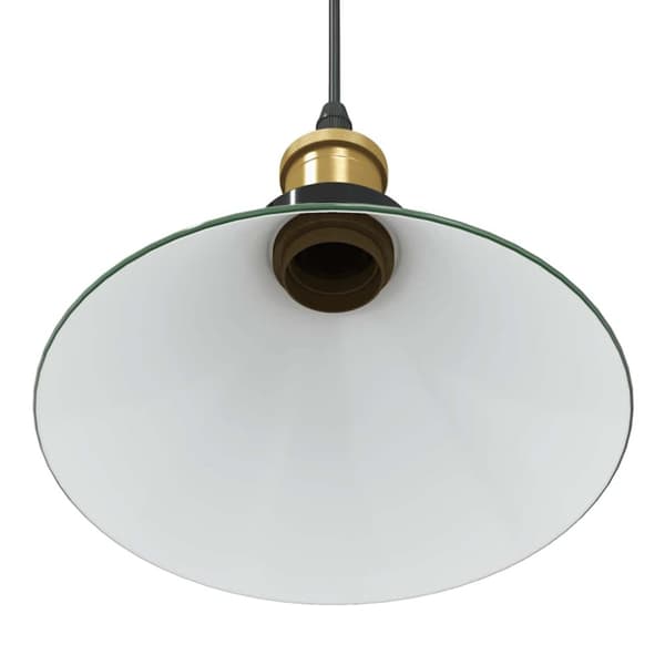 vidaXL Riippuvalaisin Korkeussäädettävä E27 Kiiltävä Vihreä Ø 22 cm