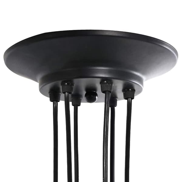 vidaXL pendellampe med 6 lampeholdere E27 metal sort