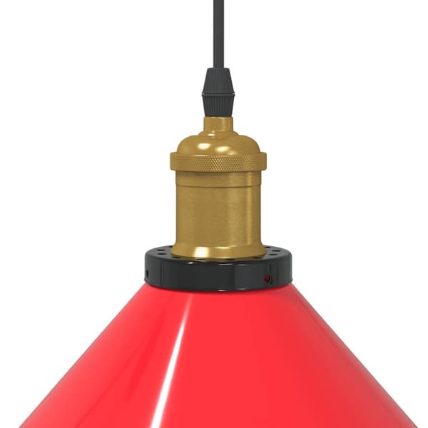 vidaXL pendellampe højdejusterbar E27 Ø 22 cm metal glans rød