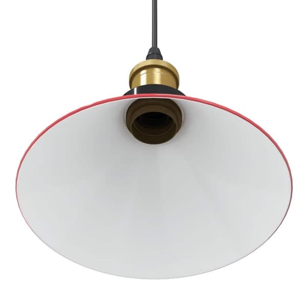 vidaXL pendellampe højdejusterbar E27 Ø 22 cm metal glans rød
