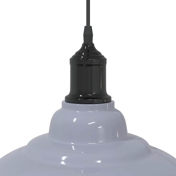 vidaXL pendellampe højdejusterbar E27 Ø 31 cm metal glans grå