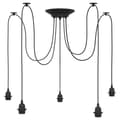 Miniatyrbillede 6 af 11: vidaXL pendellampe med 5 lampeholdere E27 metal sort