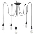 Miniatyrbillede 2 af 11: vidaXL pendellampe med 5 lampeholdere E27 metal sort