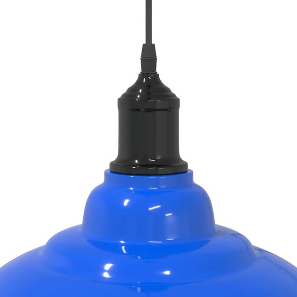 vidaXL pendellampe højdejusterbar E27 Ø 31 cm metal glans mørkeblå
