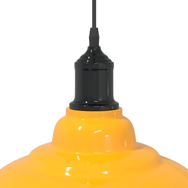 vidaXL pendellampe højdejusterbar E27 Ø 31 cm metal glans gul