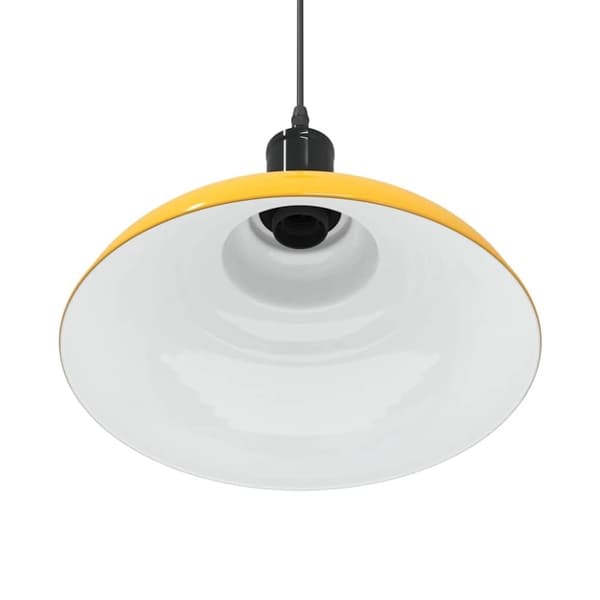 vidaXL pendellampe højdejusterbar E27 Ø 31 cm metal glans gul