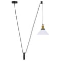 Miniatyrbillede 1 af 11: vidaXL pendellampe højdejusterbar E27 Ø 22 cm metal glans hvid