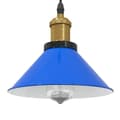 Miniatyrbillede 2 af 11: vidaXL pendellampe højdejusterbar E27 Ø 22 cm metal glans mørkeblå
