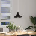 Miniatyrbillede 5 af 11: vidaXL pendellampe højdejusterbar E27 Ø 31 cm metal glans sort