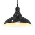 Miniatyrbillede 6 af 11: vidaXL pendellampe højdejusterbar E27 Ø 31 cm metal glans sort