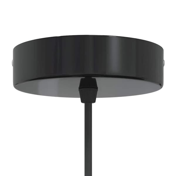 vidaXL pendellampe højdejusterbar E27 Ø 31 cm metal glans sort